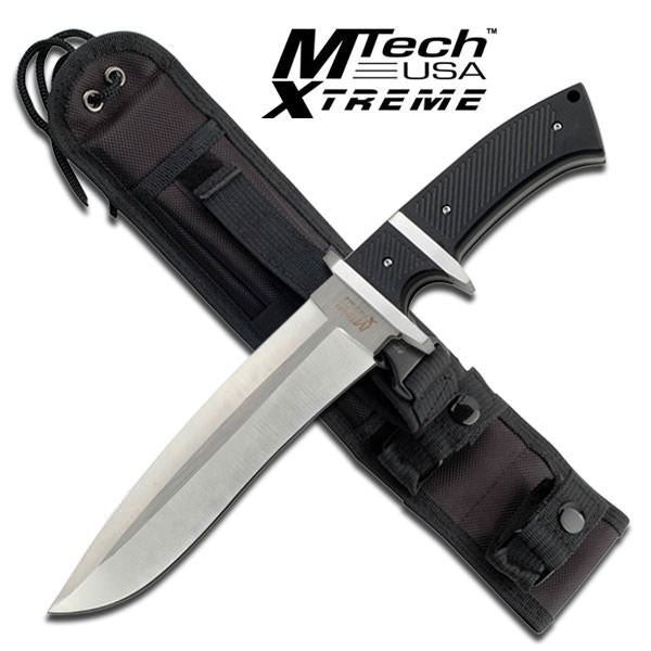 13" Silver Finger Guard Fixed Blade Bowie Dagger Hunter Combat Knife - Tophatter's Army Products & Self Defense Collectible Weapons - Tophatter Daily Deals